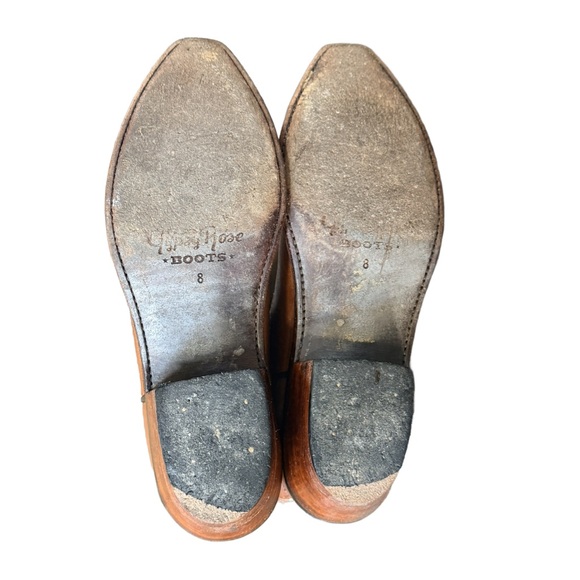 Gypsy Rose Texas Rhinestone Embellished Brown Leather Western Cowboy Boots - Picture 6 of 10